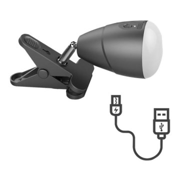 Lámpara LED KLIP con carga USB LED/5W/5V 4000K