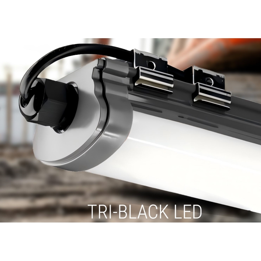Lámpara LED para bajo mueble de cocina LED/60W/230V 6000K 120 cm IP65 negro
