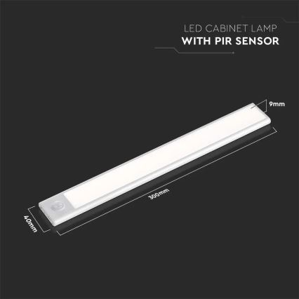 Lámpara LED para debajo de muebles de cocina con sensor LED/1,5W/5V 3000K 1500 mAh