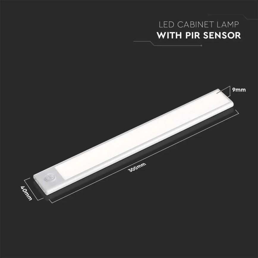Lámpara LED para debajo de muebles de cocina con sensor LED/1,5W/5V 3000K 1500 mAh