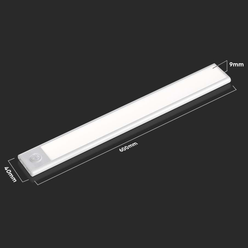 Lámpara LED para debajo de muebles de cocina con sensor LED/2,5W/5V 4000K 3000 mAh