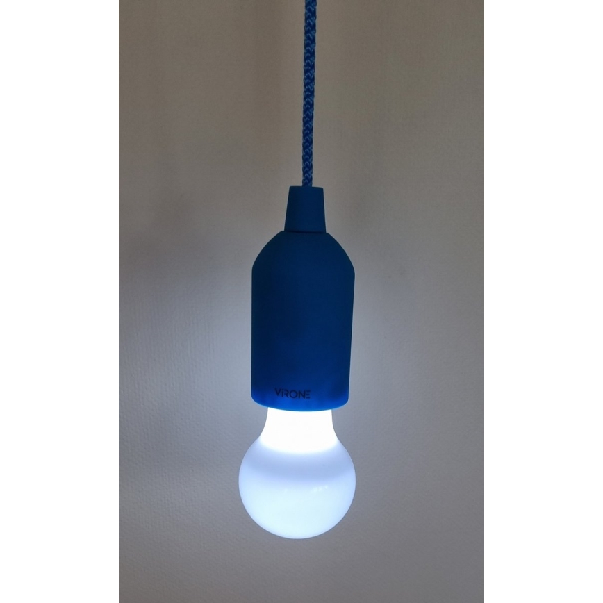 Lámpara LED portátil LED/1W/3xAAA azul