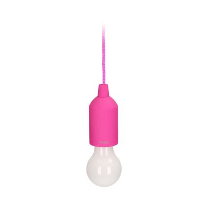 Lámpara LED portátil LED/1W/3xAAA rosa