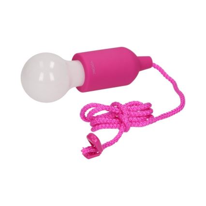 Lámpara LED portátil LED/1W/3xAAA rosa