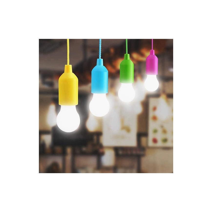 Lámpara LED portátil LED/1W/3xAAA rosa