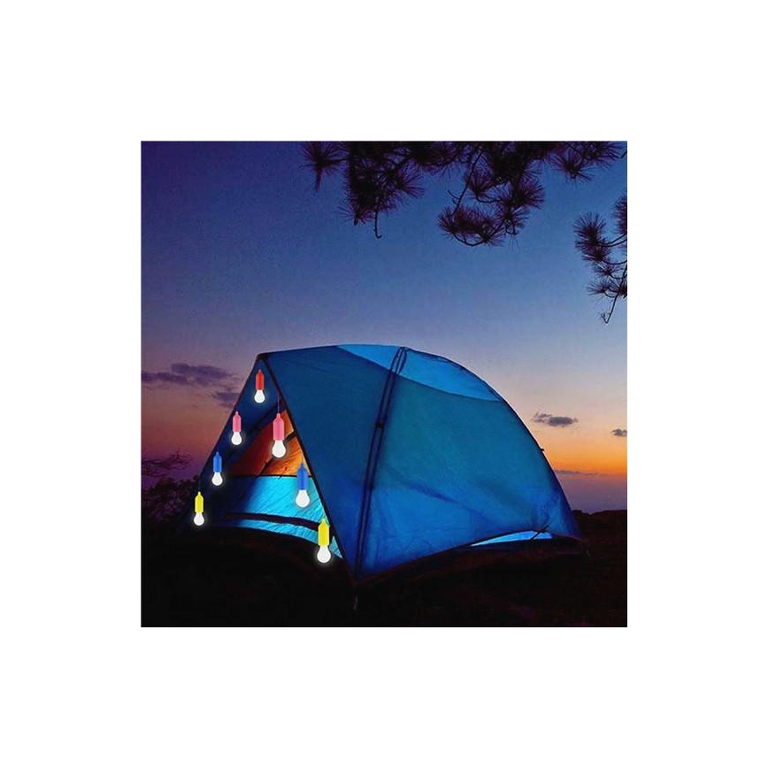 Lámpara LED portátil LED/1W/3xAAA rosa