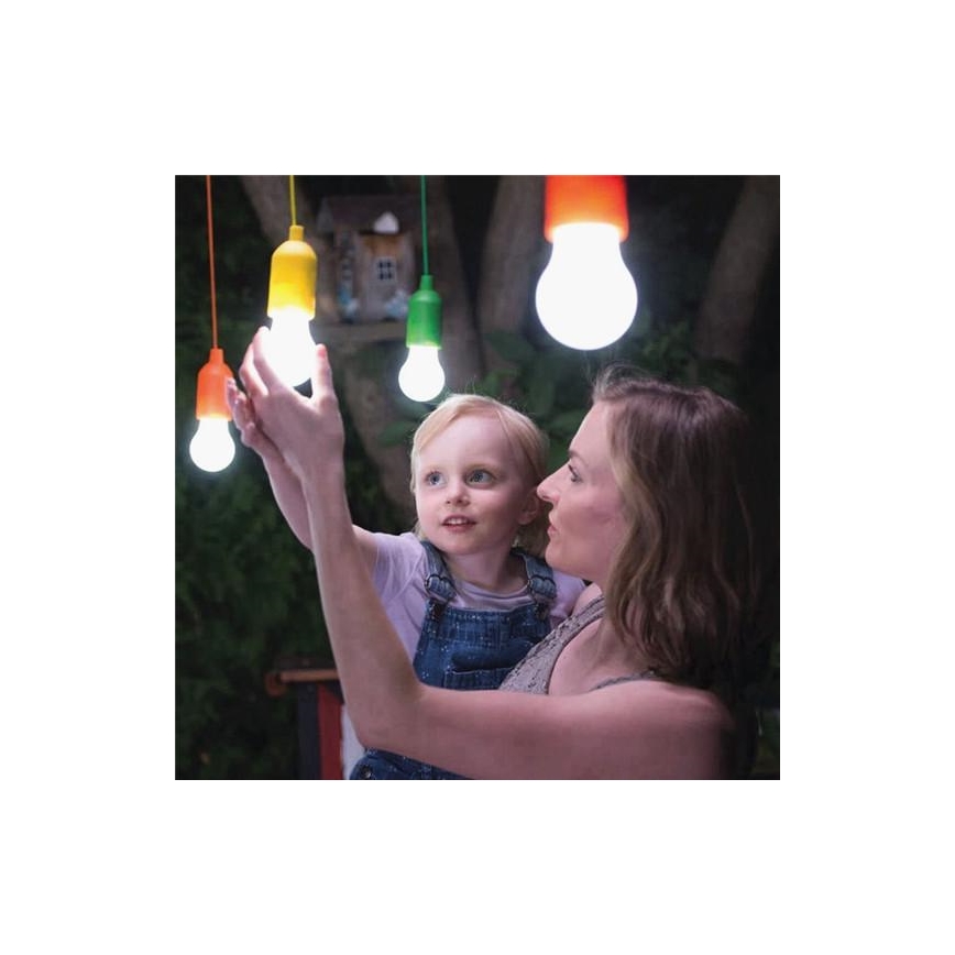 Lámpara LED portátil LED/1W/3xAAA verde