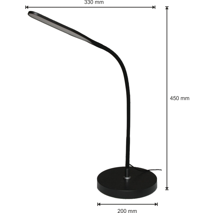 Lámpara LED regulable 3en1 LED/10W/230V 3000/4000/6000K CRI 90 negro