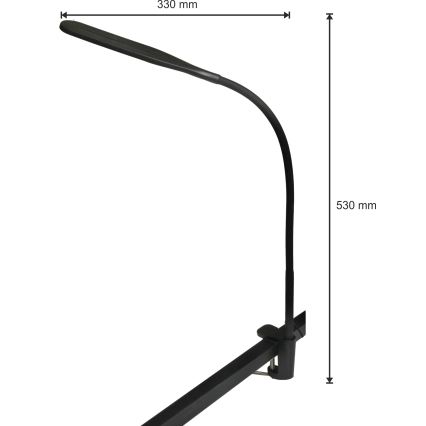 Lámpara LED regulable 3en1 LED/10W/230V 3000/4000/6000K CRI 90 negro