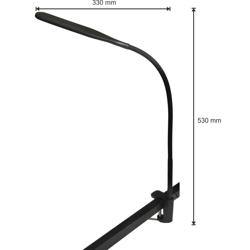 Lámpara LED regulable 3en1 LED/10W/230V 3000/4000/6000K CRI 90 negro