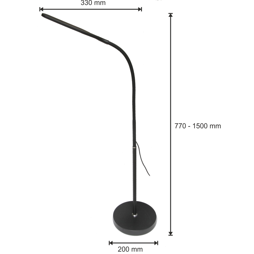 Lámpara LED regulable 3en1 LED/10W/230V 3000/4000/6000K CRI 90 negro
