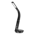 Lámpara LED regulable con carga inalámbrica Qi y pantalla LED/6W/230V 3000/4000/6000K negro