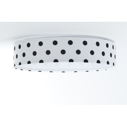 Plafón LED regulable para niños SMART GALAXY KIDS LED/24W/230V 3000-6500K puntos blanco/negro + mando a distancia