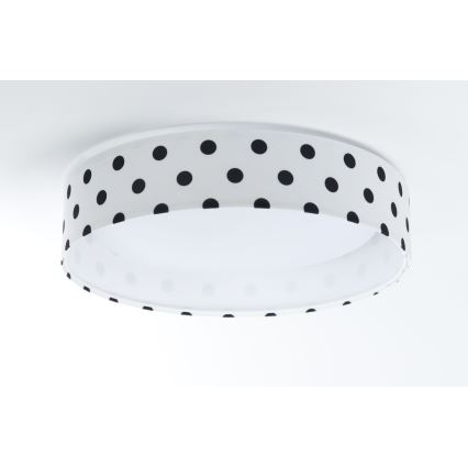 Plafón LED regulable para niños SMART GALAXY KIDS LED/24W/230V 3000-6500K puntos blanco/negro + mando a distancia