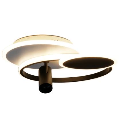 Plafón LED regulable LED/65W/230V 3000-6500K blanco/negro + control remoto