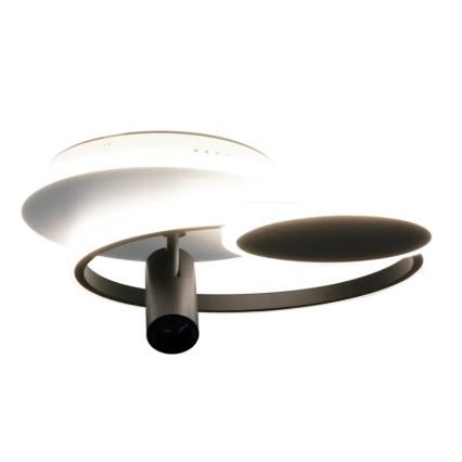 Plafón LED regulable LED/65W/230V 3000-6500K blanco/negro + control remoto