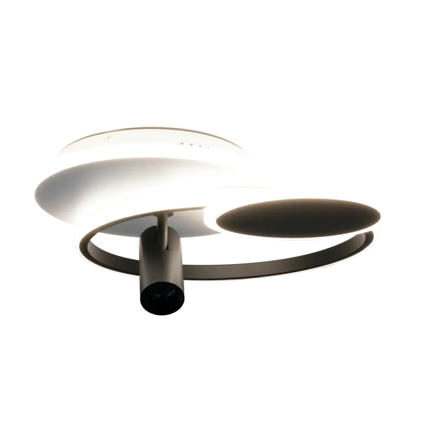 Plafón LED regulable LED/65W/230V 3000-6500K blanco/negro + control remoto