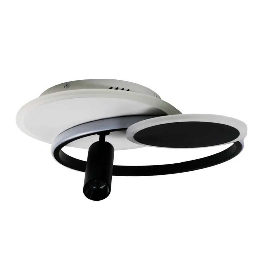 Plafón LED regulable LED/65W/230V 3000-6500K blanco/negro + control remoto