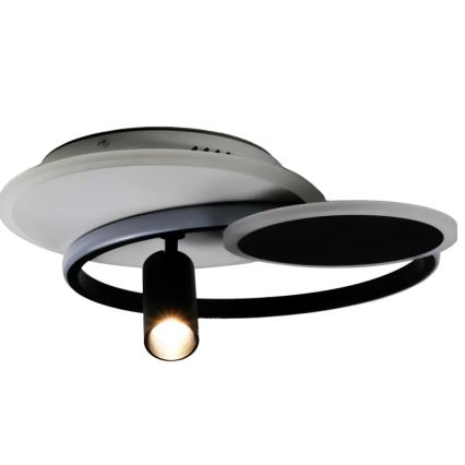 Plafón LED regulable LED/65W/230V 3000-6500K blanco/negro + control remoto
