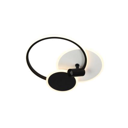 Plafón LED regulable LED/65W/230V 3000-6500K blanco/negro + control remoto