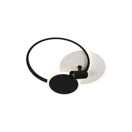 Plafón LED regulable LED/65W/230V 3000-6500K blanco/negro + control remoto
