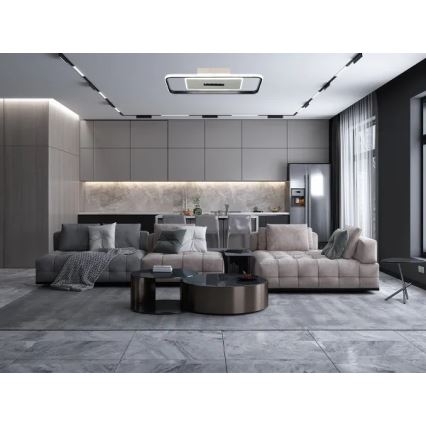 Plafón LED regulable LED/75W/230V 3000-6500K blanco/negro + control remoto