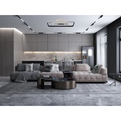 Plafón LED regulable LED/75W/230V 3000-6500K blanco/negro + control remoto