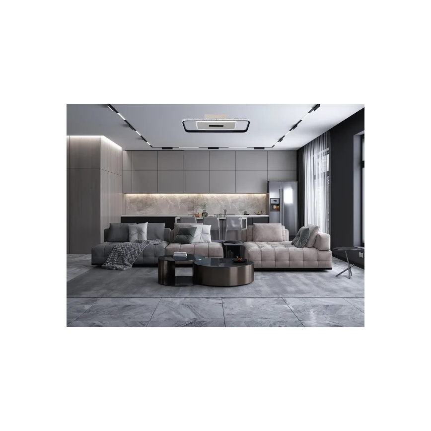 Plafón LED regulable LED/75W/230V 3000-6500K blanco/negro + control remoto