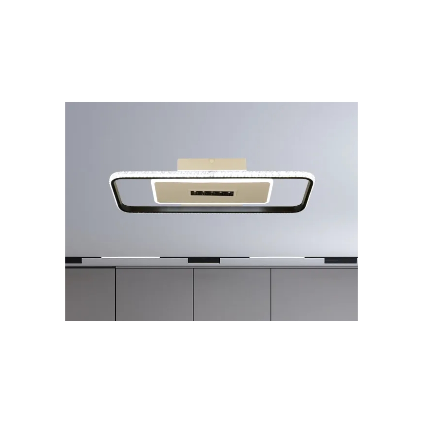 Plafón LED regulable LED/75W/230V 3000-6500K blanco/negro + control remoto