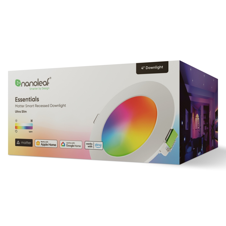 Nanoleaf - LED RGBW Luminaria de techo regulable ESSENTIALS LED/6W/230V 2700-6500K CRI 90 Wi-Fi