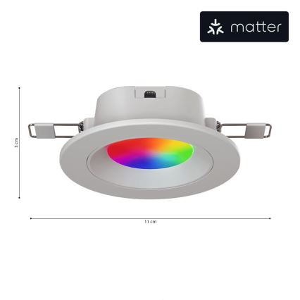 Nanoleaf - LED RGBW Luminaria de techo regulable ESSENTIALS LED/6W/230V 2700-6500K CRI 90 Wi-Fi