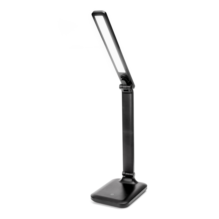 Lámpara LED táctil regulable con carga inalámbrica y puerto USB REMUS LED/5W/230V negro