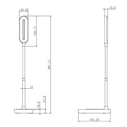 Lámpara de mesa táctil LED regulable con cargador inalámbrico OCTAVIA LED/7W/230V blanco