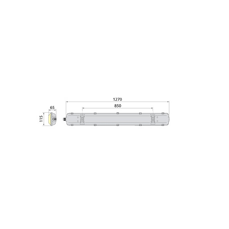 Lámpara LED técnica fluorescente 2xG13/18W/230V IP65