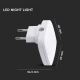 Lámpara nocturna LED con sensor SAMSUNG CHIP LED/0,5W/230V 60mm 3000K cuadrado