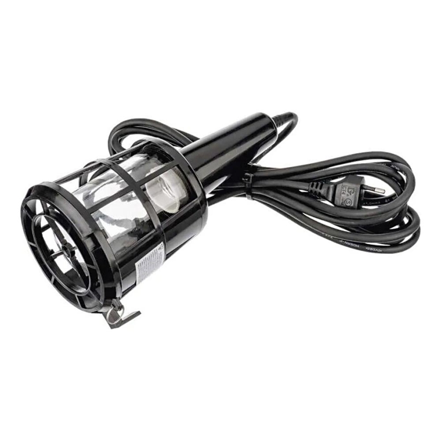 Lámpara portátil con enchufe 1xE27/60W/230V