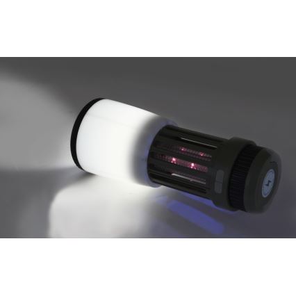 Lámpara portátil LED recargable con trampa para insectos LED/2W/1800mAh/3xAAA IPX4 verde