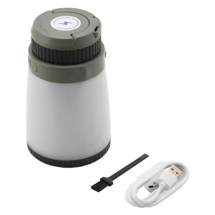 Lámpara portátil LED recargable con trampa para insectos LED/2W/1800mAh/3xAAA IPX4 verde