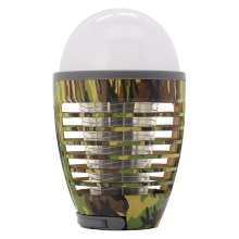 Lámpara portátil LED recargable con trampa para insectos LED/2W/3,7V 1800 mAh Camuflaje IPX4
