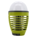 Lámpara portátil LED recargable con trampa para insectos LED/2W/3,7V 1800 mAh IPX4 verde