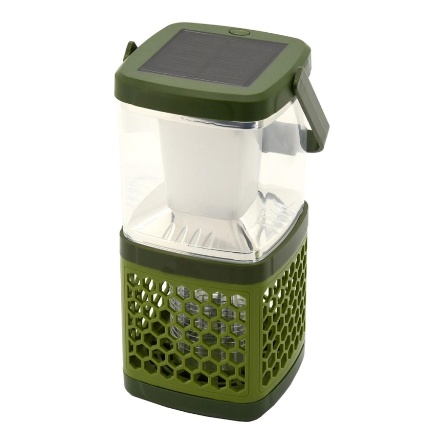 Lámpara recargable portátil LED con una trampa para insectos LED/3W/1800 mAh verde