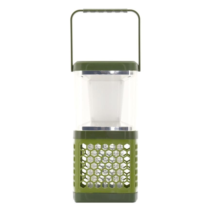 Lámpara recargable portátil LED con una trampa para insectos LED/3W/1800 mAh verde