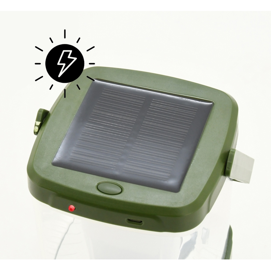 Lámpara recargable portátil LED con una trampa para insectos LED/3W/1800 mAh verde