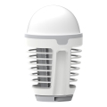 Lámpara recargable portátil LED con una trampa para insectos LED/5W/1800 mAh IPX4 blanco/gris