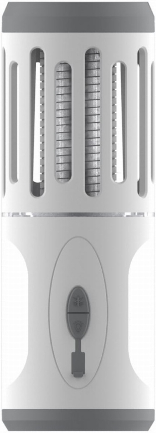 Lámpara recargable portátil LED con una trampa para insectos LED/6W/1800 mAh IPX4 blanco/gris