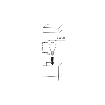 Lámpara sensor de exterior con enchufe GARD 1xE14/60W IP44