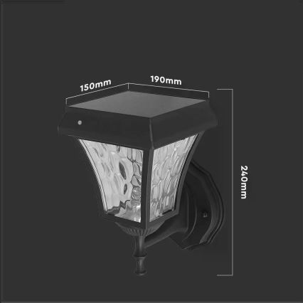 Lámpara solar de pared LED 3 en 1 LED/2W/5,5V 3000K/6000K IP65 2200 mAh