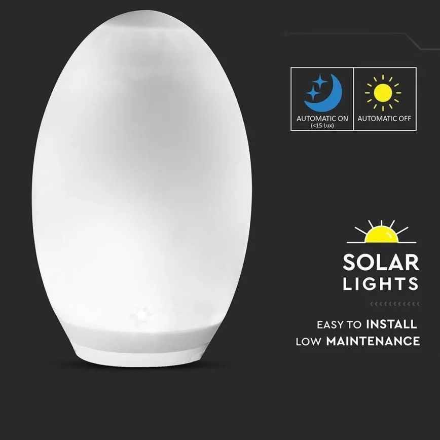 Lámpara solar decorativa LED RGB 0,2W/1xAA IP44 500 mAh