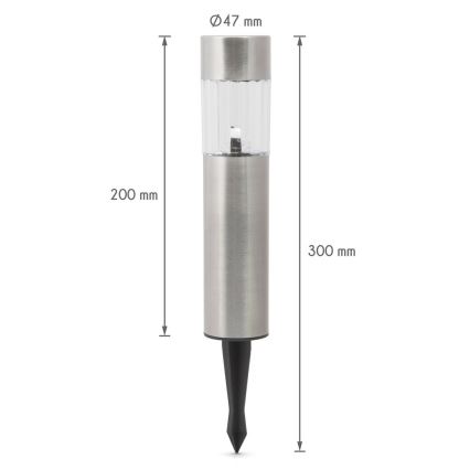 Lámpara solar LED/1x2/3AAA IP44