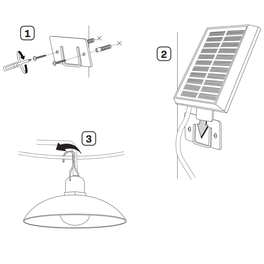 Lámpara solar LED CELINA LED/1,8W/3,7V 2400 mAh IP44 + control remoto